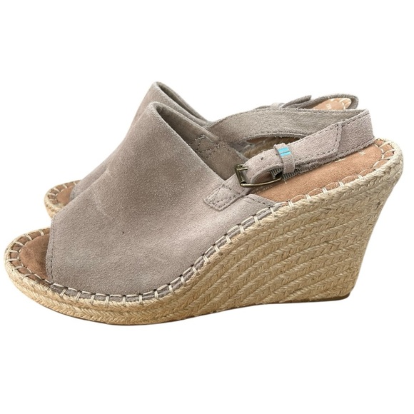 TOMS Women’s Desert Taupe Suede Monica Wedge - Size 8.5. NWOT - Picture 6 of 6